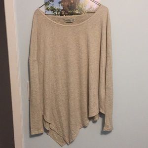Asymmetric cream sweater
